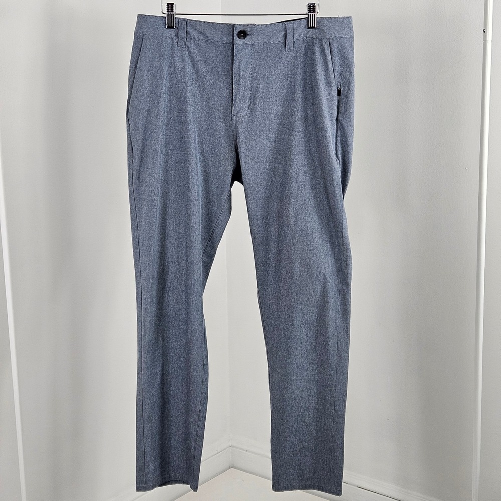 Vuori Mens Aim Pant 33 (34) x 28 Grey Tapered Stretch Chino Everyday Wear